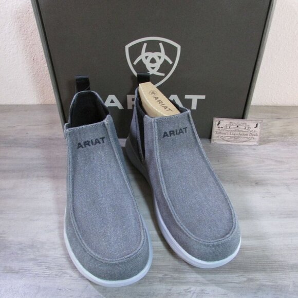 Ariat Men's Slip On Hilo Midway Shoe Charcoal Grey 10042397 - Picture 2 of 4